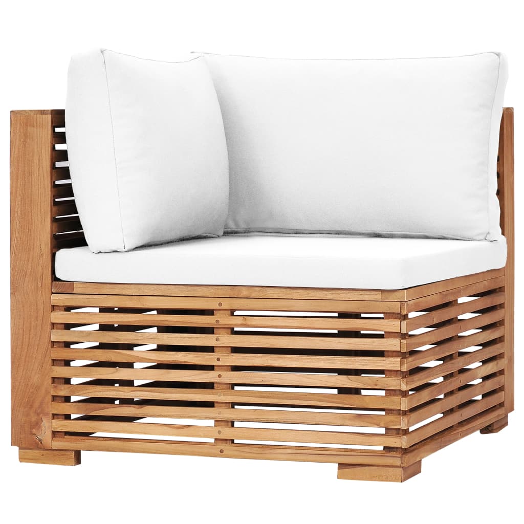 Garden 4-Seater Sofa with Cushions Solid Teak Wood