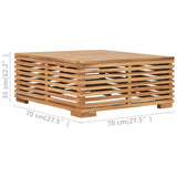 5 Piece Garden Lounge Set with Cream Cushion Solid Teak Wood