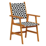 3 Piece Garden Dining Set Solid Wood Acacia
