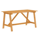 5 Piece Garden Dining Set Solid Wood Acacia - Side View