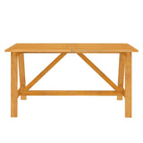5 Piece Garden Dining Set Solid Wood Acacia - Top-Down View