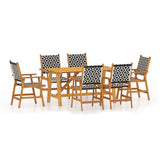 7 Piece Garden Dining Set Solid Wood Acacia