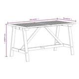 7 Piece Garden Dining Set Solid Wood Acacia