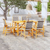 7 Piece Garden Dining Set Solid Wood Acacia