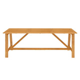 7 Piece Garden Dining Set Solid Wood Acacia - Top-Down View