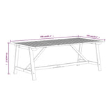 7 Piece Garden Dining Set Solid Wood Acacia - Close-Up Angle