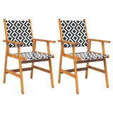 3 Piece Garden Dining Set Solid Wood Acacia - Side View