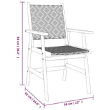 5 Piece Garden Dining Set Solid Wood Acacia - Low Angle