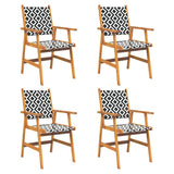 5 Piece Garden Dining Set Solid Wood Acacia - Side View