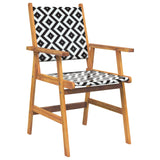 5 Piece Garden Dining Set Solid Wood Acacia - Top-Down View
