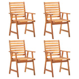 5 Piece Garden Dining Set Solid Wood Acacia - Side View