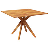 5 Piece Garden Dining Set Solid Wood Acacia - Close-Up Angle