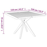 5 Piece Garden Dining Set Solid Wood Acacia - Extra Image