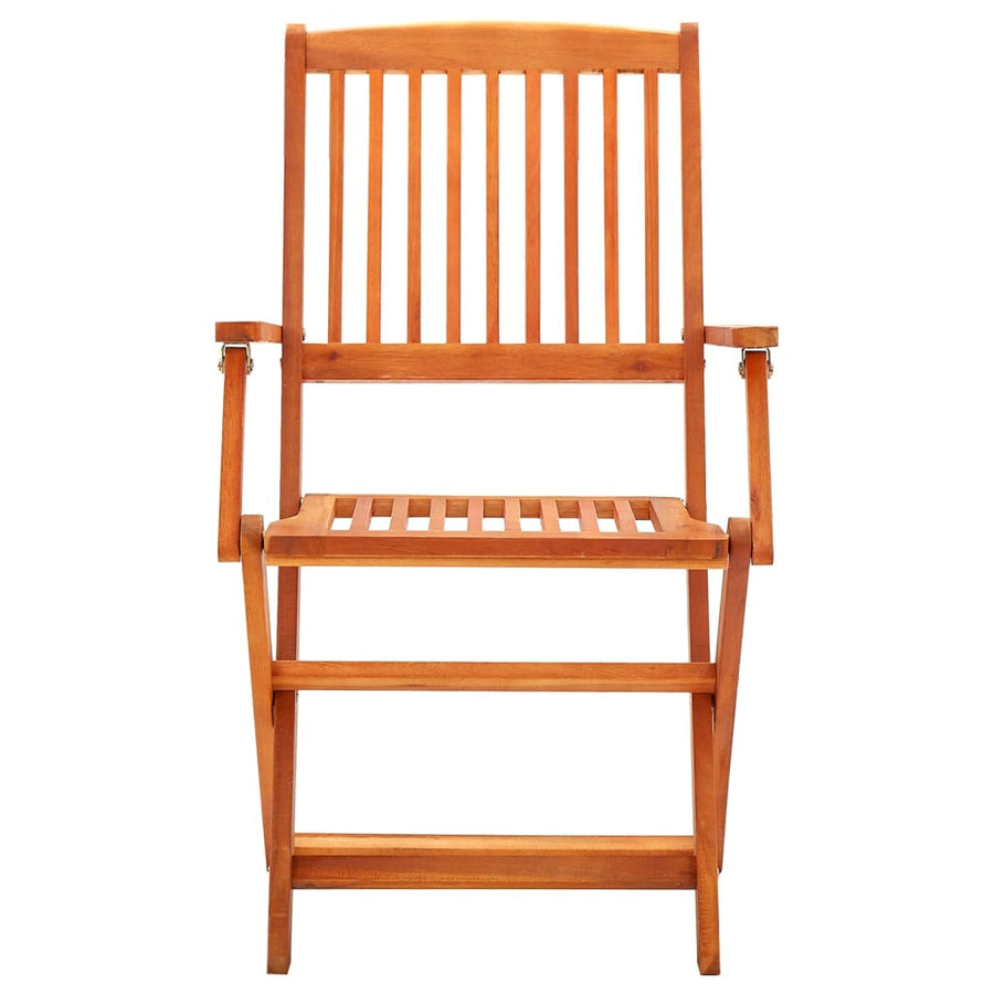 Folding Chairs 8 pcs Solid Eucalyptus Wood