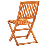 Folding Garden Chairs 6 pcs Solid Eucalyptus Wood - 45-Degree Angle