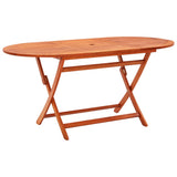 7 Piece Folding Outdoor Dining Set Solid Eucalyptus Wood - Extra Image