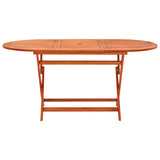 7 Piece Folding Outdoor Dining Set Solid Eucalyptus Wood - Extra Image