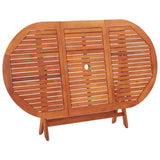 7 Piece Folding Outdoor Dining Set Solid Eucalyptus Wood - Extra Image