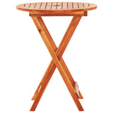 3 Piece Folding Outdoor Dining Set Solid Eucalyptus Wood - Low Angle