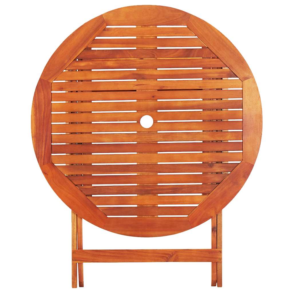 5 Piece Folding Outdoor Dining Set Solid Eucalyptus Wood