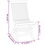 3 Piece Garden Dining Set Solid Wood Teak - Extra Image