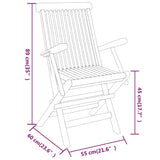 3 Piece Garden Dining Set Solid Wood Teak - Extra Image