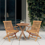 3 Piece Garden Dining Set Solid Wood Teak