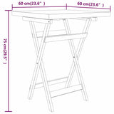 3 Piece Garden Dining Set Solid Wood Teak - Extra Image