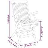 3 Piece Garden Dining Set Solid Wood Teak - Extra Image