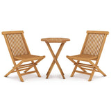 3 Piece Garden Dining Set Solid Wood Teak