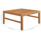 10 Piece Garden Lounge Set with Cream Cushions Solid Teak Wood - Extra Image