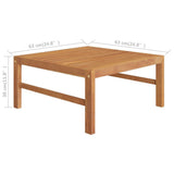 12 Piece Garden Lounge Set with Grey Cushions Solid Teak Wood - Extra Image