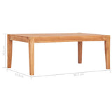 5 Piece Garden Lounge Set with Cushions Solid Wood Teak - Rear View