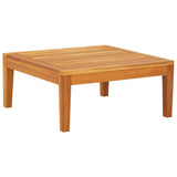3 Piece Garden Lounge Set with Dark Grey Cushions Acacia Wood - 45-Degree Angle