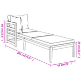 3 Piece Garden Lounge Set with Cream White Cushions Acacia Wood