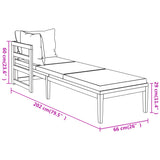 3 Piece Garden Lounge Set with Dark Grey Cushions Acacia Wood