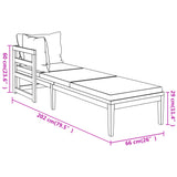3 Piece Garden Lounge Set with Dark Grey Cushions Acacia Wood - Extra Image