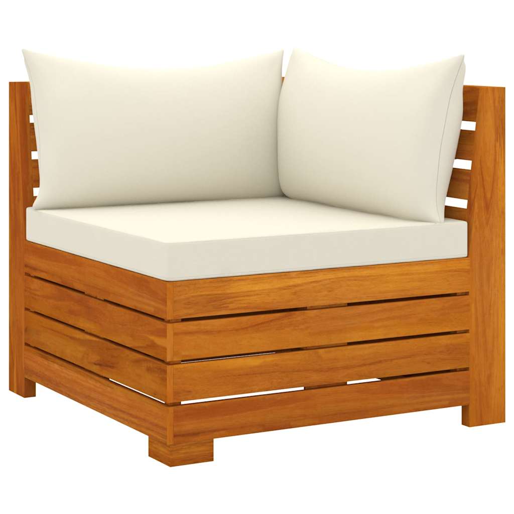 6 Piece Garden Lounge Set with Cushions Solid Acacia Wood