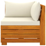 2-Seater Garden Sofa with Cushions Solid Wood Acacia - Top-Down View