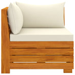 2-Seater Garden Sofa with Cushions Solid Acacia Wood