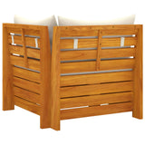 2-Seater Garden Sofa with Cushions Solid Wood Acacia - Rear View