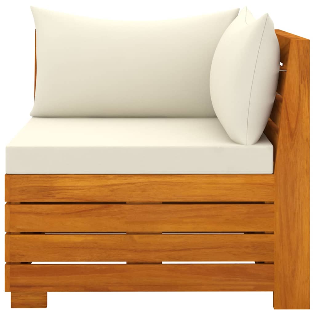 4-Seater Garden Sofa with Cushions Solid Acacia Wood