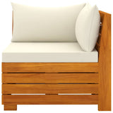 4-Seater Garden Sofa with Cushions Solid Acacia Wood - Top-Down View