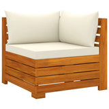 6 Piece Garden Lounge Set with Cushions Solid Acacia Wood - Side View