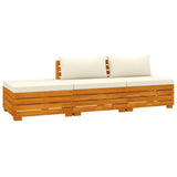 3 Piece Garden Lounge Set with Cushions Solid Wood Acacia