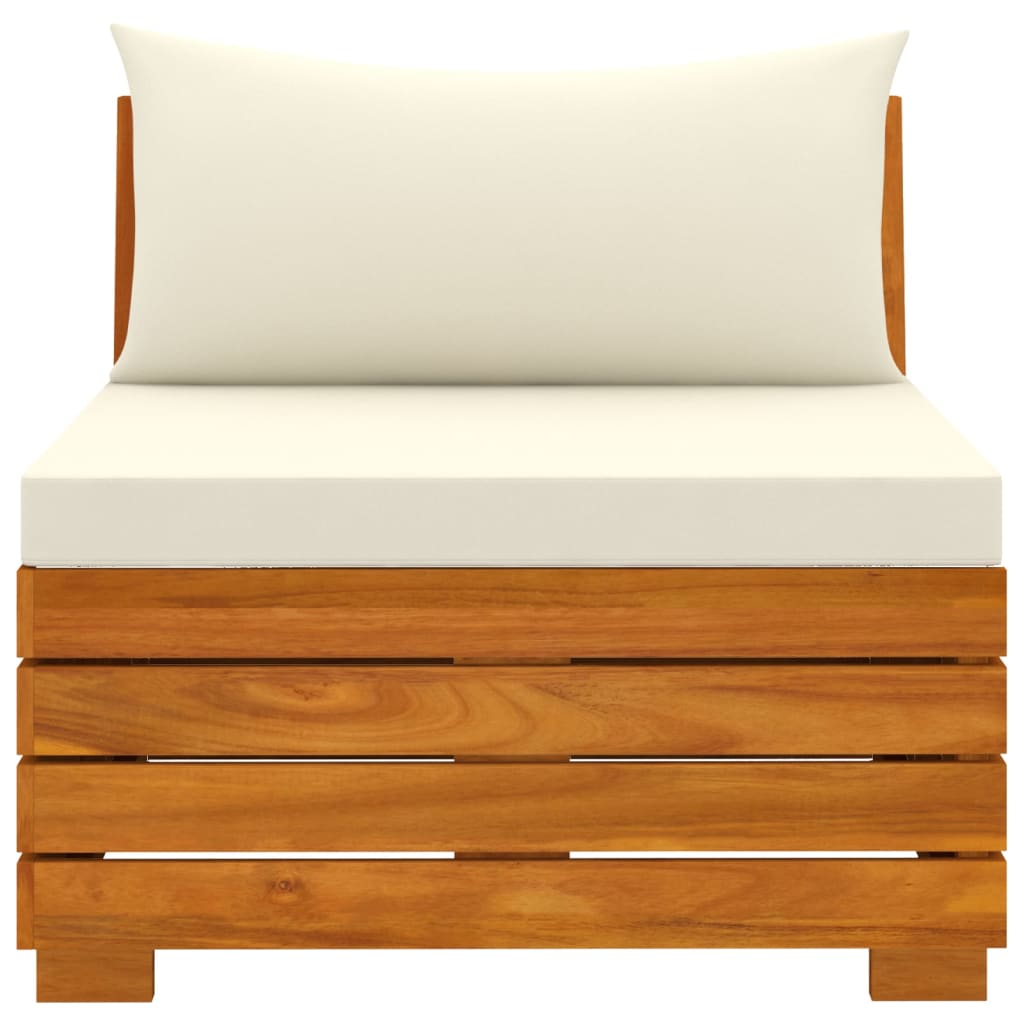3 Piece Garden Lounge Set with Cushions Solid Wood Acacia