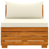 3 Piece Garden Lounge Set with Cushions Solid Wood Acacia