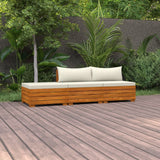 3 Piece Garden Lounge Set with Cushions Solid Wood Acacia