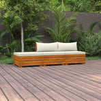 3 Piece Garden Lounge Set with Cushions Solid Wood Acacia
