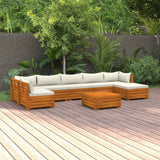 8 Piece Garden Lounge Set with Cushions Solid Acacia Wood
